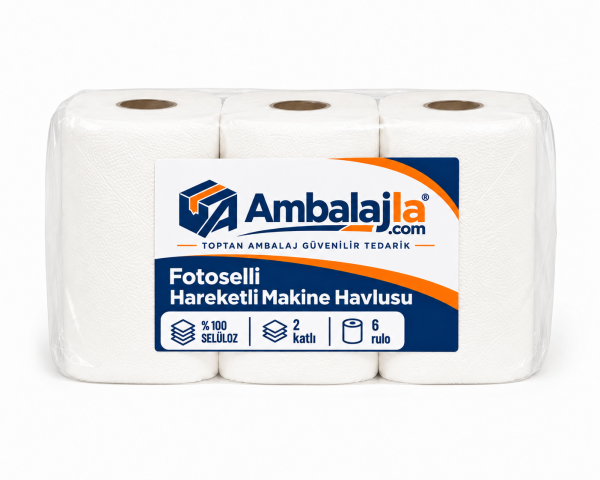 FOTOSELLİ HAREKETLİ MAKİNE HAVLUSU KAĞIDI 3 KG 6'LI PAKET