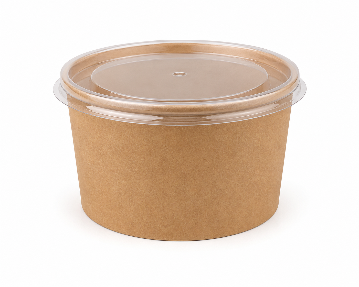 16 Oz Kapaklı Kraft Çorba Kasesi