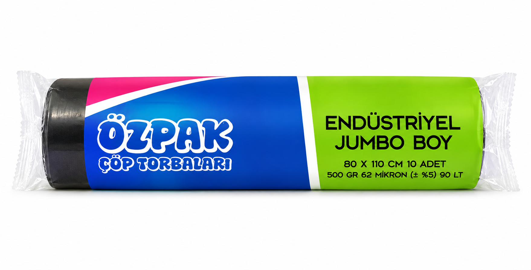 ENDÜSTRİYEL JUMBO BOY ÇÖP POŞETİ SİYAH 80x110 500 GR