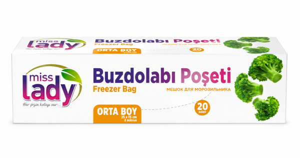 Miss Lady Buzdolabı Poşeti Orta Boy 20 Adet