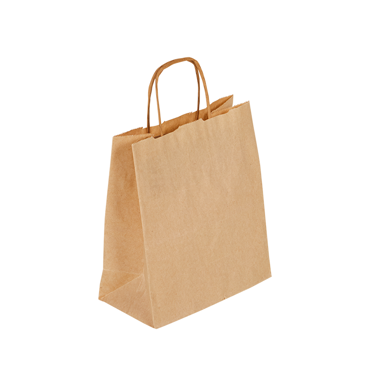 BURGU İP SAPLI KRAFT ÇANTA 32x33x20