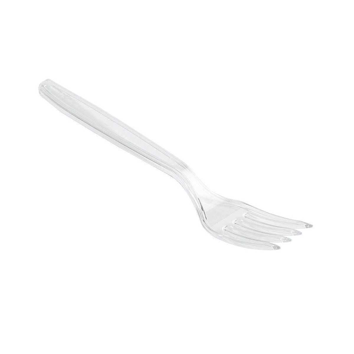 Şeffaf Plastik Çatal 2.4 Gr 100 Adet