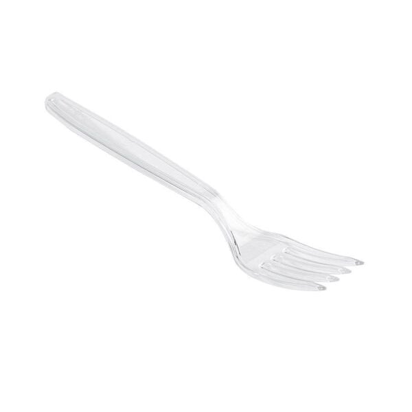 Şeffaf Plastik Çatal 2.4 Gr 100 Adet