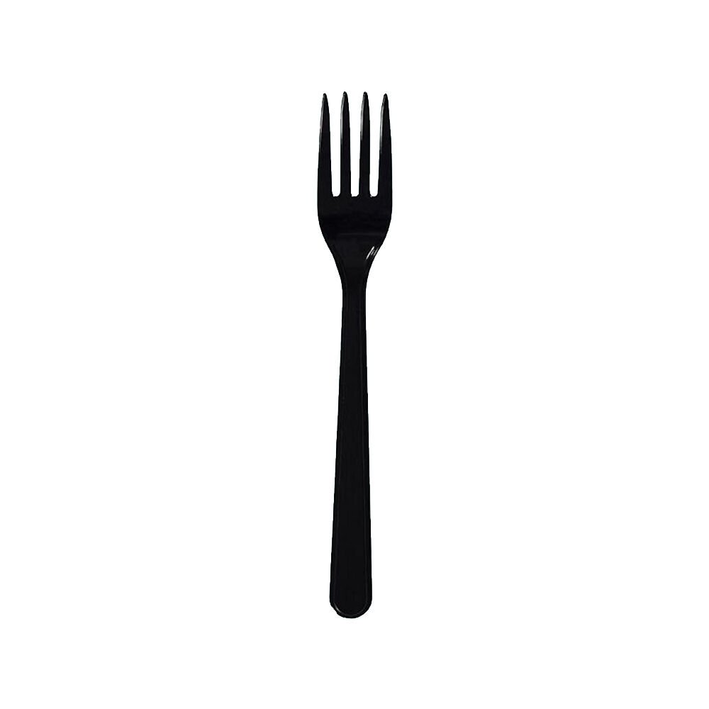 Siyah Plastik Çatal Lüx 4 Gr 100 Adet