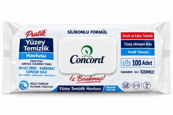Concord Pratik Yüzey Temizlik Havlusu 100 Adet