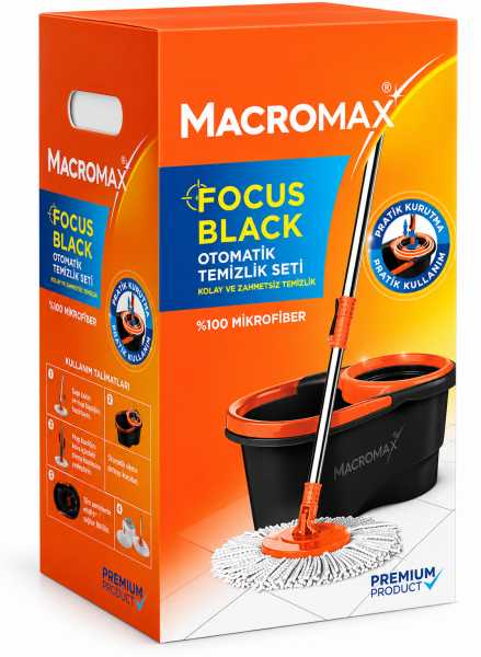 Macromax Focus Black Otomatik Temizlik Seti